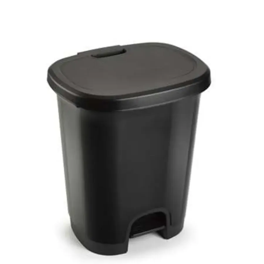 Forte Plastics Pedaalemmer - zwart - 27 l