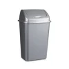 Forte Plastics Prullenbak - zilver - vuilnisbak met deksel - 50 l