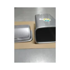 Forte Plastics Prullenbak - zilver - vuilnisbak met deksel - 50 l