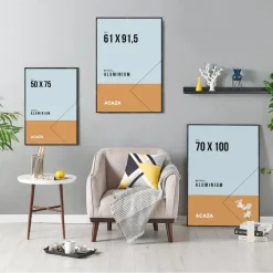 Fotolijsten-ACAZA Foto Kader, Lijst geschikt voor Foto's of Posters van 61 cm x 91,5 cm - Zwart