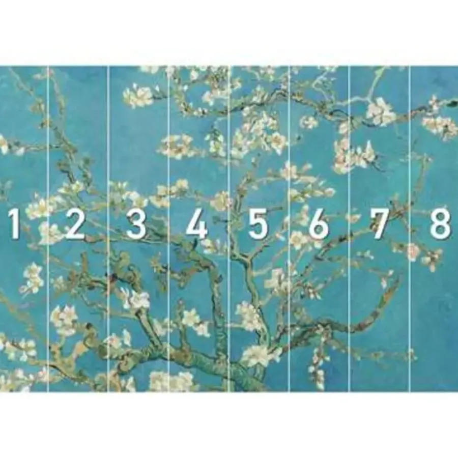 Behang-Reinders Fotobehang Van Gogh Amandelbloesem - 260 x 384cm - Blauw