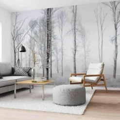 Behang-Reinders Fotobehang Winters bos - 260 x 384cm - Wit