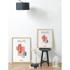 Fotolijsten-Merkloos Fotokader - Fotolijst - 50x70 cm - MDF hout - Lichte Eik