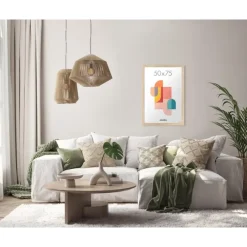 Fotolijsten-Merkloos Fotokader - Fotolijst - 50x75 cm - MDF hout - Lichte Eik