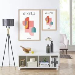 Fotolijsten-Merkloos Fotokader - Fotolijst - 61x91.5 cm - MDF hout - Lichte Eik