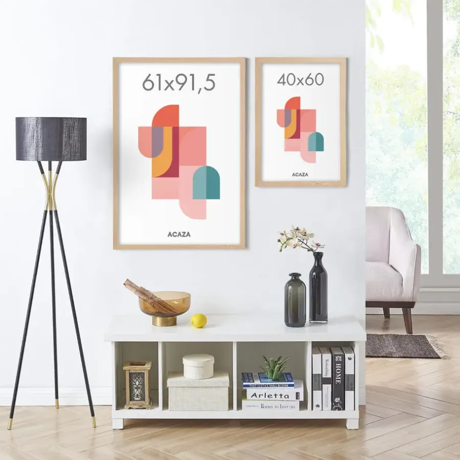 Fotolijsten-Merkloos Fotokader - Fotolijst - 61x91.5 cm - MDF hout - Lichte Eik