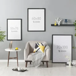 Fotolijsten-Merkloos Fotokader - 50x75cm - Foto Lijst in MDF Hout - Zwart