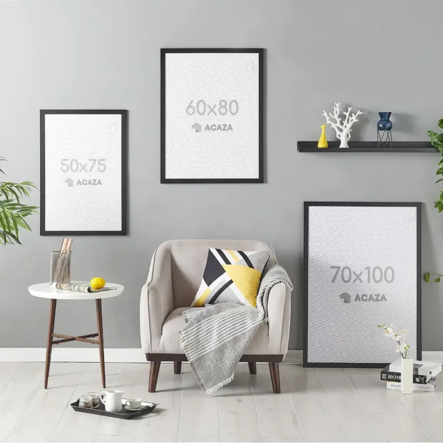 Fotolijsten-Merkloos Fotokader - 50x75cm - Foto Lijst in MDF Hout - Zwart