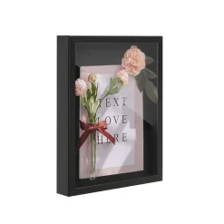 Fotolijsten-Merkloos Fotokader in 3D - Box Frame - Fotolijst - 3.5 cm diep - MDF - 30x40cm - Zwart