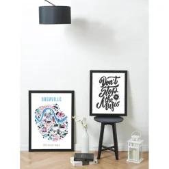 Merkloos Fotokader voor Foto's van 50x70cm - MDF Houten Fotolijst - Zwart