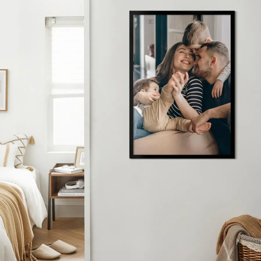 Fotolijsten-Merkloos Fotokader 70x100cm - Fotolijst in MDF Hout - Zwart