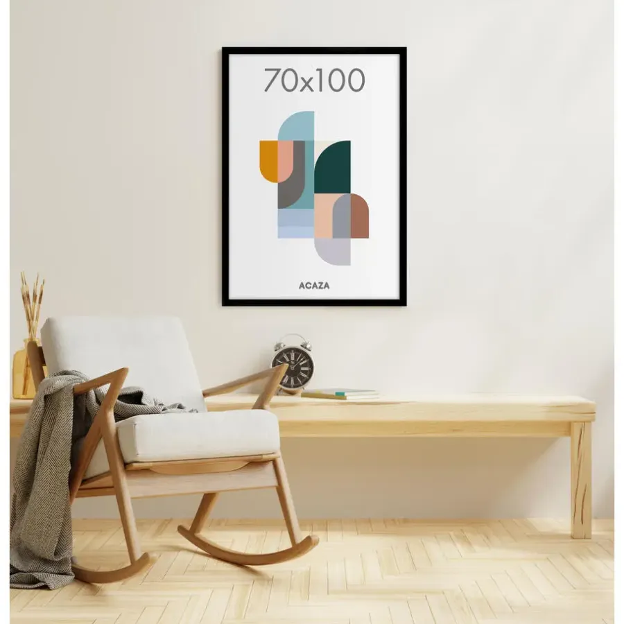 Fotolijsten-Merkloos Fotokader 70x100cm - Fotolijst in MDF Hout - Zwart