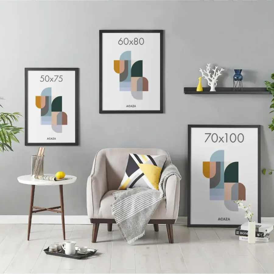 Fotolijsten-Merkloos Fotokader 70x100cm - Fotolijst in MDF Hout - Zwart