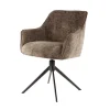 Eetkamerstoelen-Fraaai - Diego eetkamerstoel geweven draaibaar - taupe