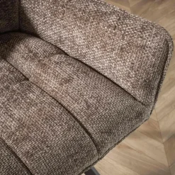 Eetkamerstoelen-Fraaai - Diego eetkamerstoel geweven draaibaar - taupe