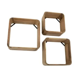 Wandplanken-Fraaai - Herbie wandschap set van 3 vierkant