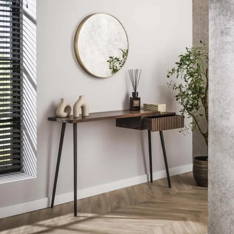 Sidetables-Fraaai - Marino sidetable - 120 cm - acaciahout - bruin