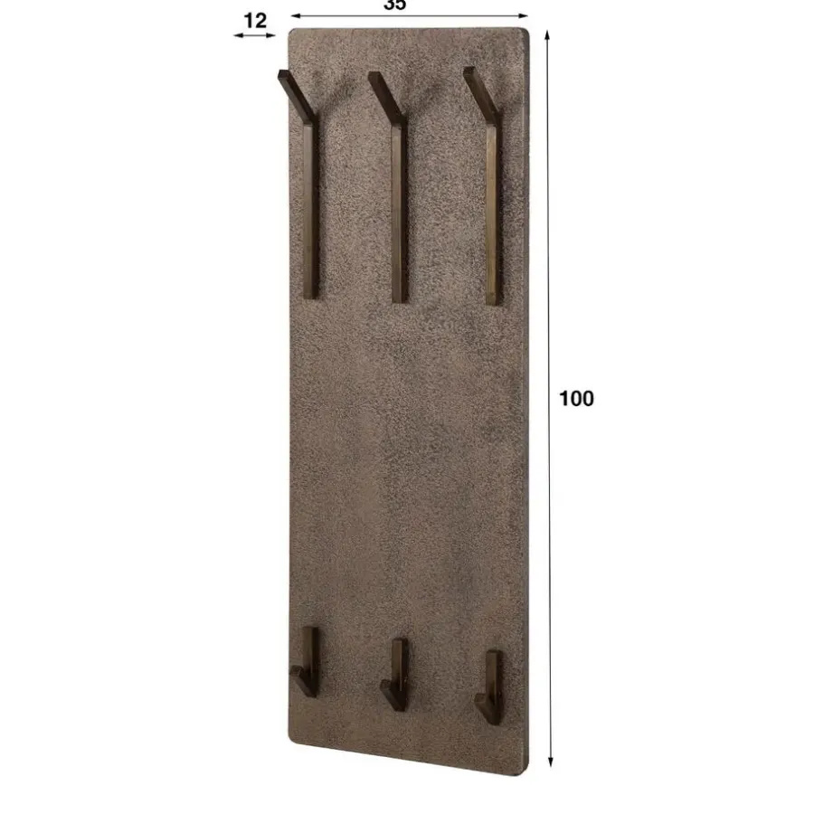 Fraaai - Nowi kapstok 2x3 haken hoog - brons antiek