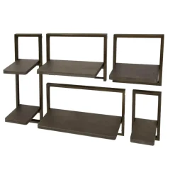 Fraaai - Nowi wandschap set van 5 - brons antiek