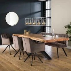 Fraaai - Ramon eetkamerbank 180 cm velvet antraciet