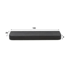 Fraaai - Sani wandplank - 100 cm - metallic - zwart