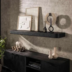 Fraaai - Sani wandplank - 150 cm - metallic - zwart