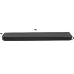 Fraaai - Sani wandplank - 150 cm - metallic - zwart