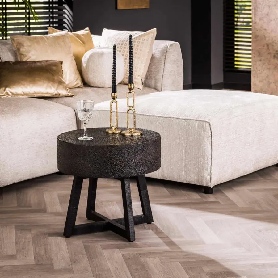 Fraaai - Sonja salontafel ø50 - ferro metallic