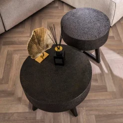 Fraaai - Sonja salontafel ø50 - ferro metallic