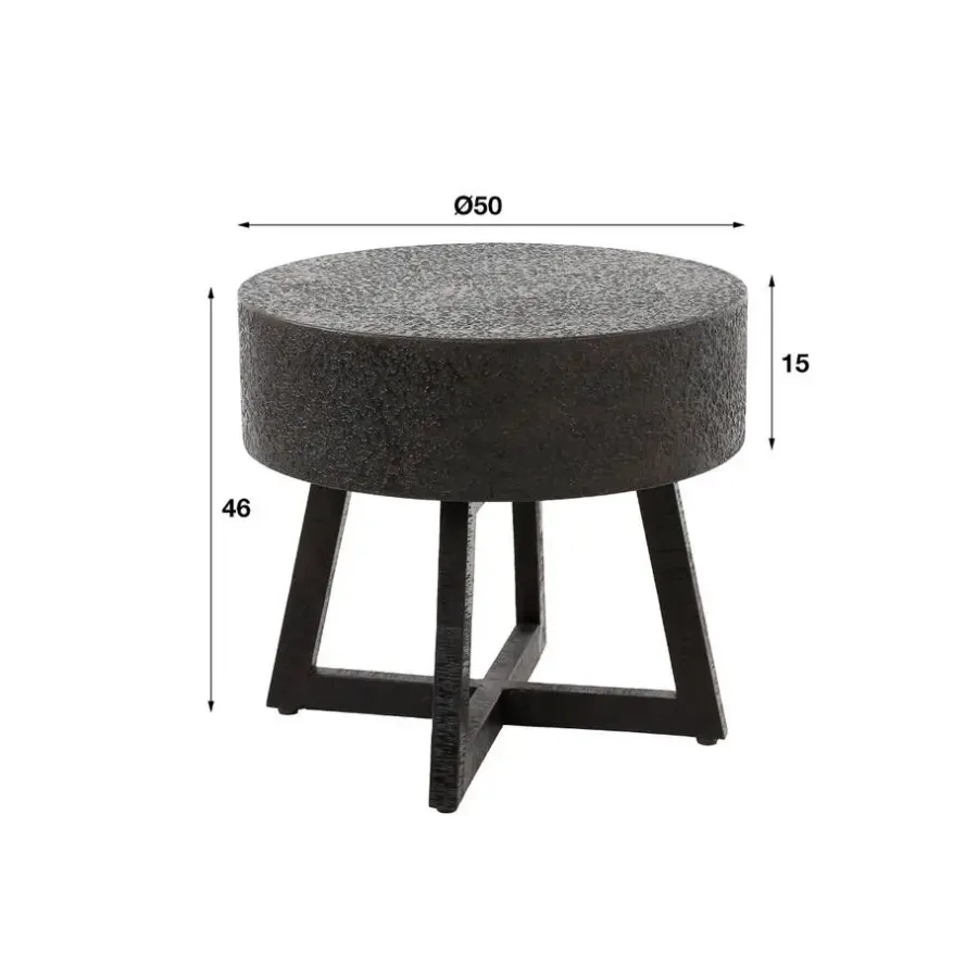 Fraaai - Sonja salontafel ø50 - ferro metallic