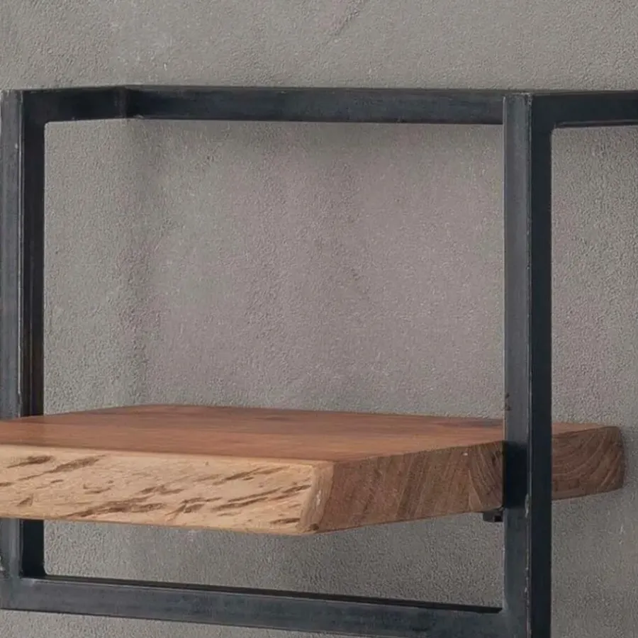 Fraaai - Woody metaal wandplank 40 cm