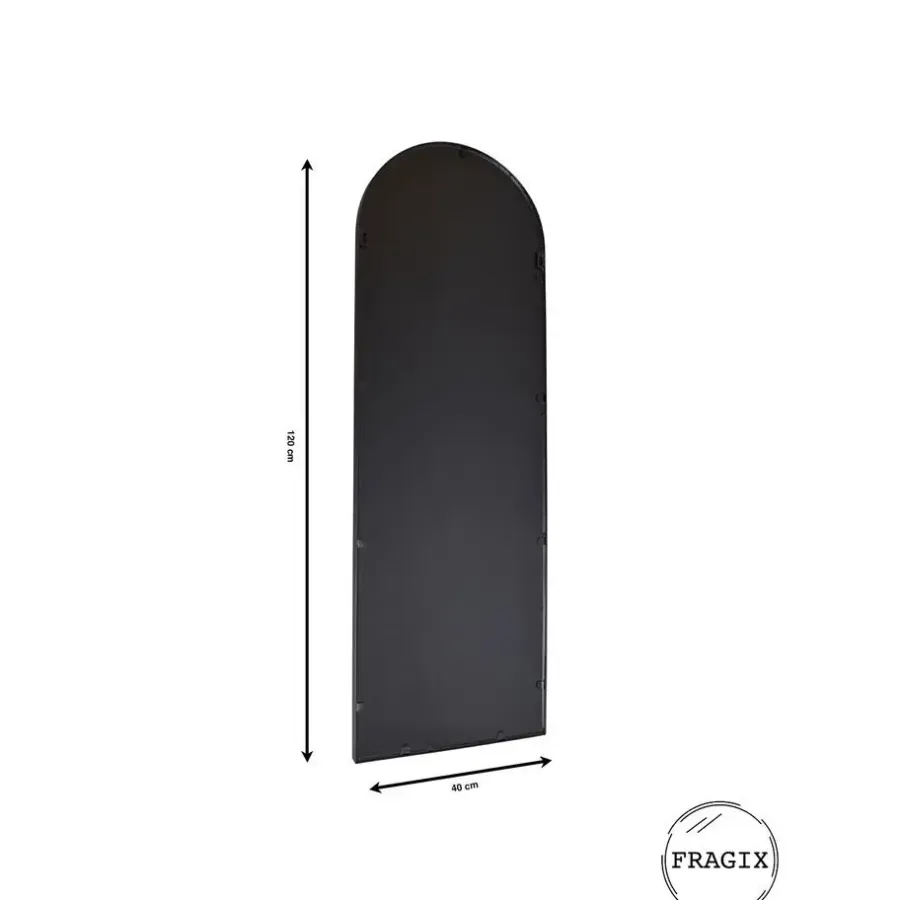 Spiegels-Fragix Ark wandspiegel - Zwart metaal - 120x40