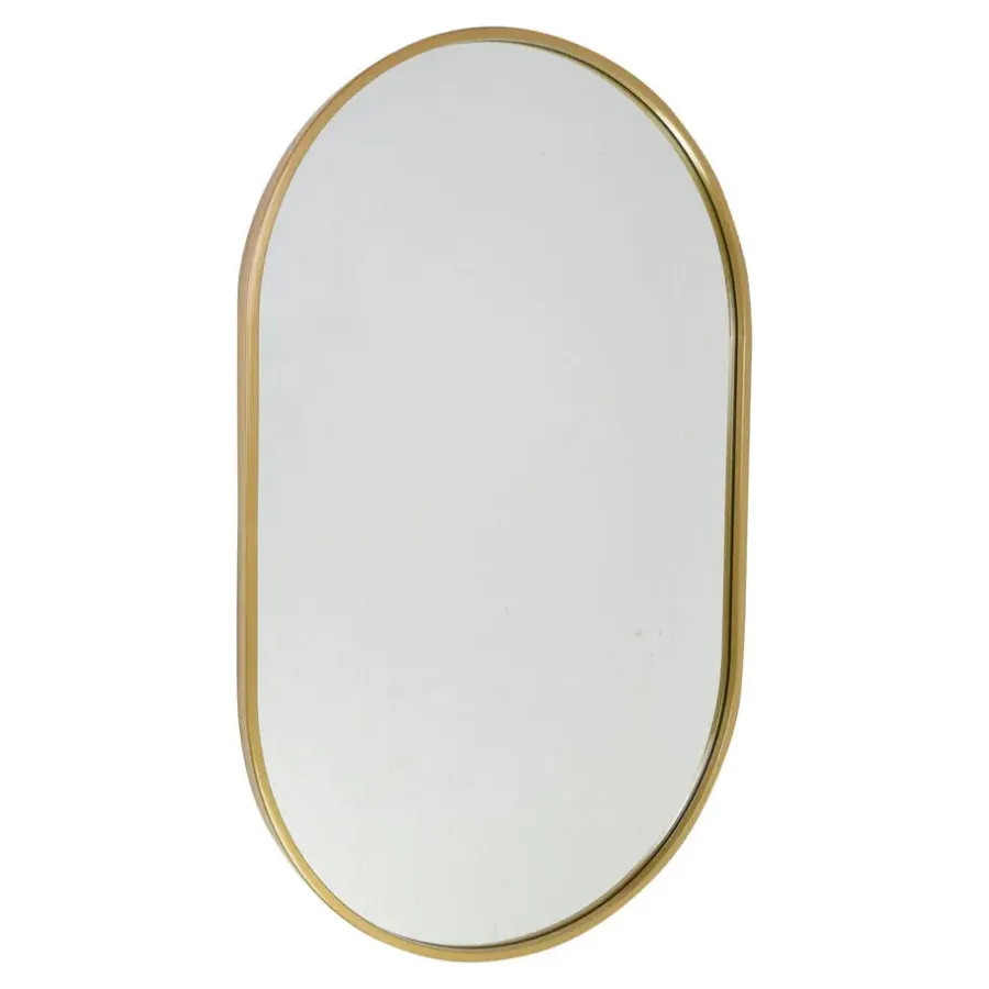 Fragix Boston Spiegel Ovaal - Goud - Metaal - 80x50