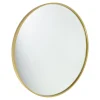 Fragix Boston wandspiegel rond - Goud - Metaal - Ø75cm - Industrieel
