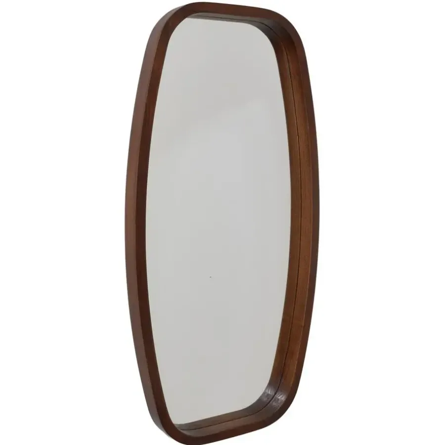 Fragix Wandspiegel Eva 40x80 Donker bruin hout