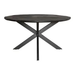 Industriële Eettafels-Furndea Eettafel Orianna rond - zwart 120cm