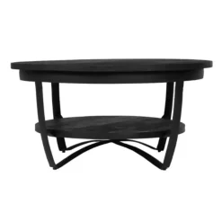 Salontafels-Furndea Emmy salontafel zwart industrieel 70x70x35cm