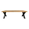 Rechthoekige Eettafels|Industriële Eettafels-Furndea Morada eettafel industrieel rechthoek X poot mangohout - 76x100x200 cm