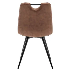Furnihaus Eetkamerstoel Leon Microvezel Cognac Set van 2