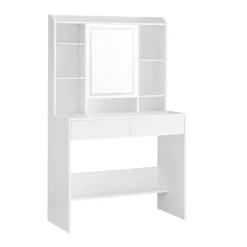 Furnihaus Kaptafel met LED 3 kleuren met instelbare lichtsterkte met spiegel