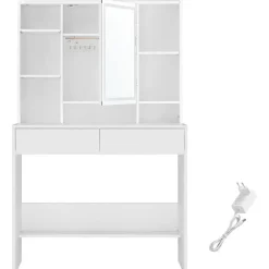 Furnihaus Kaptafel met LED 3 kleuren met instelbare lichtsterkte met spiegel