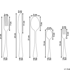 Besteksets-Beliani FUSILLI - Bestekset - Zwart - Roestvrij staal