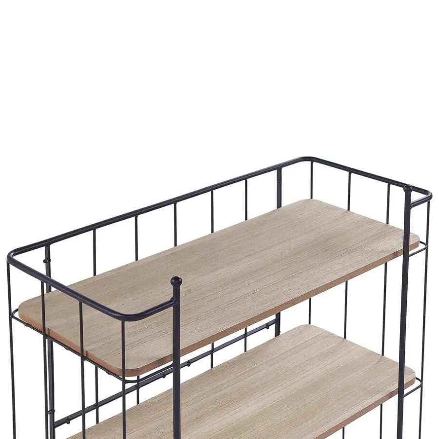 Trolleys-Beliani GABBS - Keukentrolley - Lichte houtkleur - Metaal