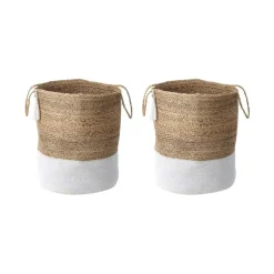 Beliani GAJAR - Manden set van 2 - Beige/Wit - Jute