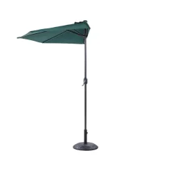 Beliani GALATI - Halfronde parasol - Groen - 270 cm - Polyester