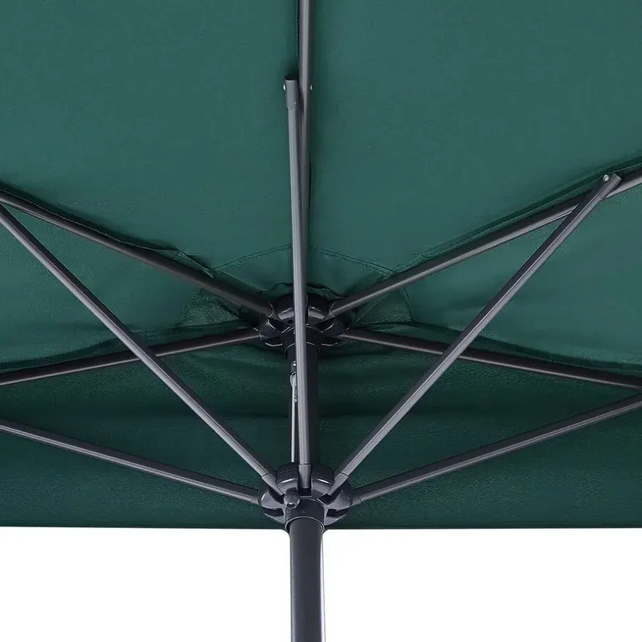 Beliani GALATI - Halfronde parasol - Groen - 270 cm - Polyester
