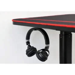 IVOL Gaming bureau zwart/rood - Elektrisch verstelbaar - 140x66 cm