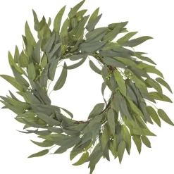 Kerstdecoratie-Leen Bakker GAMRUN - Krans - Groen - 65 cm - Synthetisch