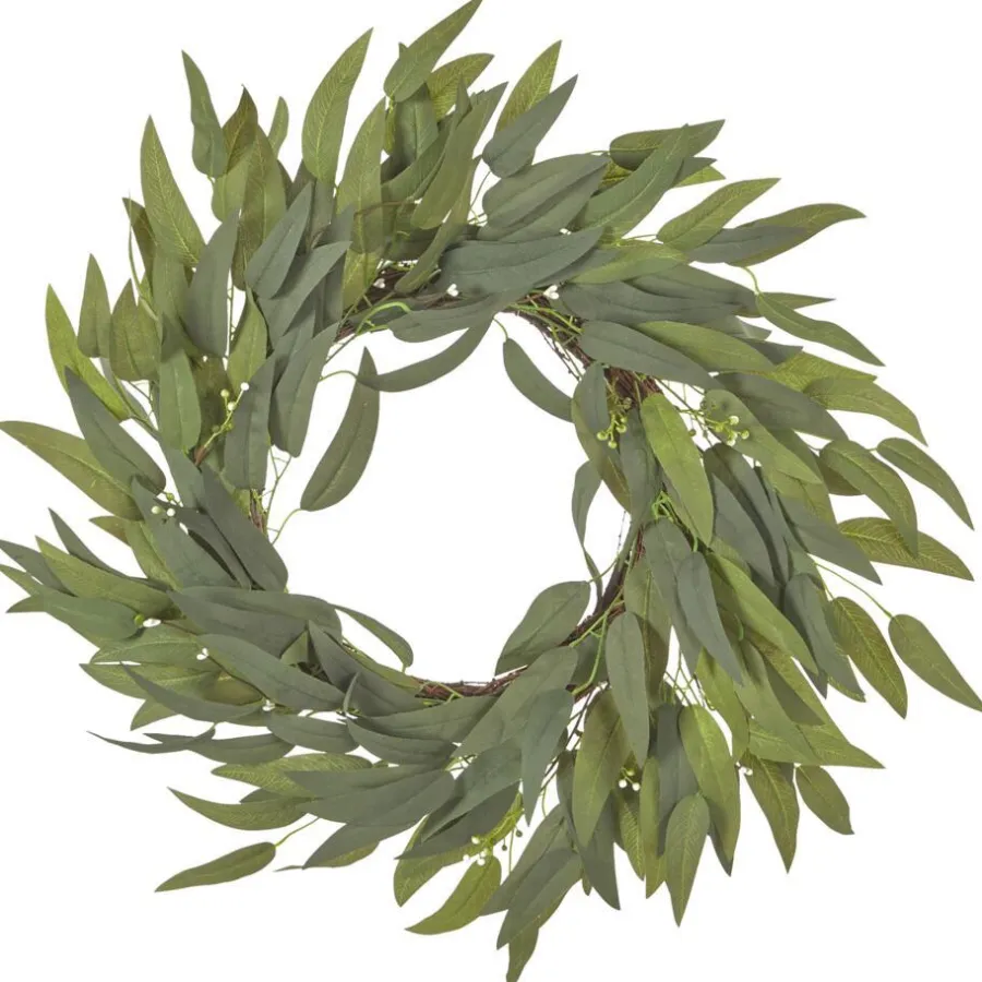 Kerstdecoratie-Leen Bakker GAMRUN - Krans - Groen - 65 cm - Synthetisch