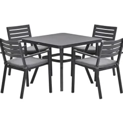Tuinsets-Garden Impressions Amarillo tuinset 5-delig - Mina tuintafel 90x90 cm